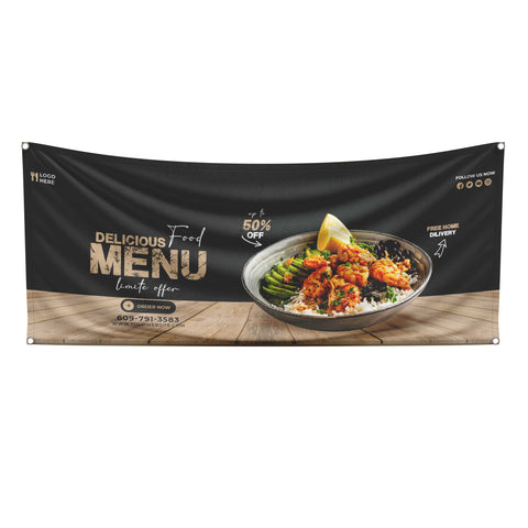 How to Design the Perfect Custom Banner for Your Restaurant: A Step-by-Step Guide