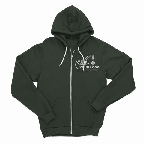 Custom Printed Full-Zip Hooded Sweatshirt