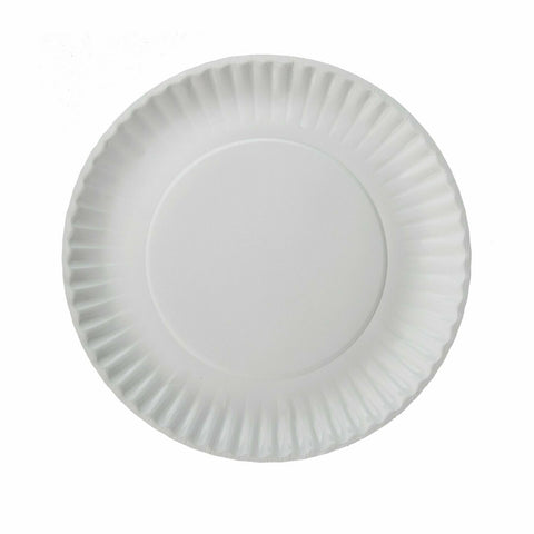 White Uncoated Paper Plate