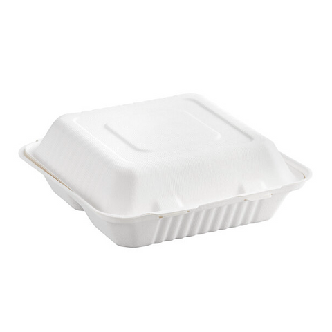 Compostable Sugarcane / Bagasse 3 Compartment Take-Out Box