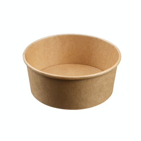 Eco-Friendly Kraft Salad Bowls with Lids - 300 sets/case