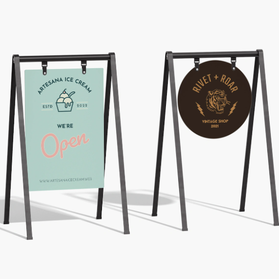 Metal A-Frame Signs – Goboxad