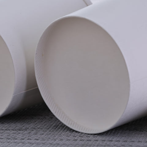 White Paper Soup Cups with Lids - 250 sets/case