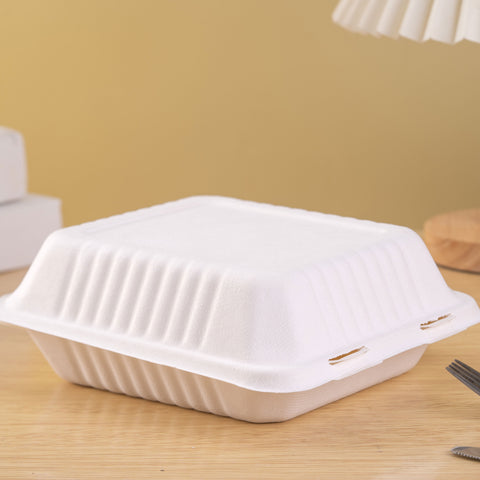 Compostable Sugarcane / Bagasse 1 Compartment Take-Out Box