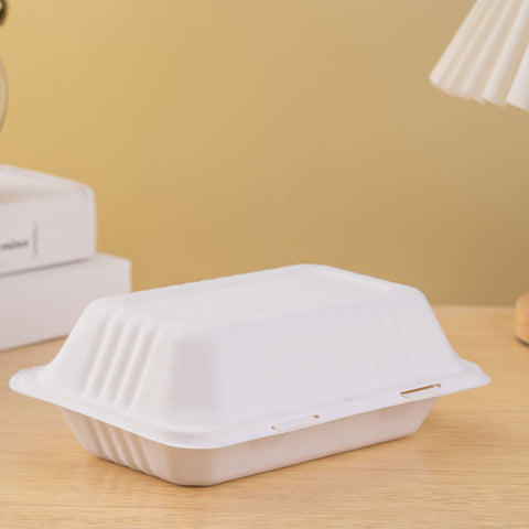 Compostable Sugarcane / Bagasse 1 Compartment Take-Out Box