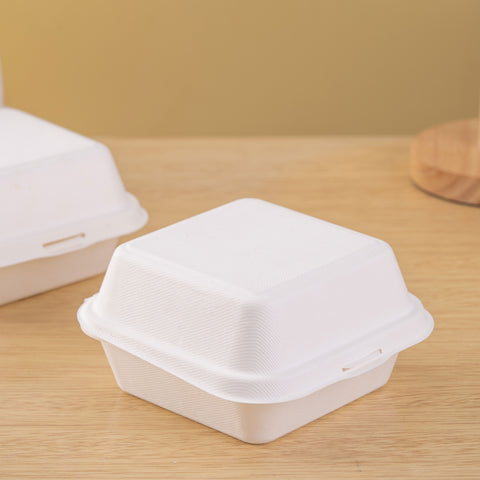 Compostable Sugarcane / Bagasse 1 Compartment Take-Out Box