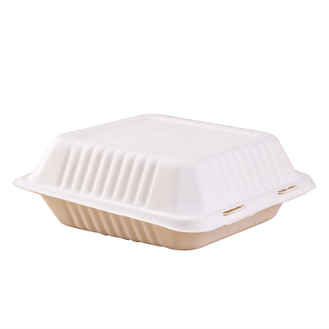 Compostable Sugarcane / Bagasse 1 Compartment Take-Out Box