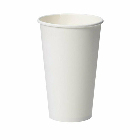 White Poly Paper Hot Cups